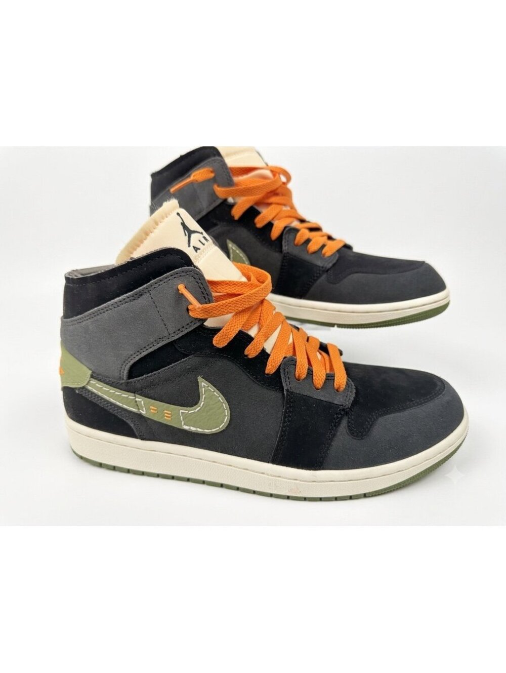Nike Air Jordan 1 Mid SE Craft Anthracite Light Olive Men Size 10.5US FD6817-003